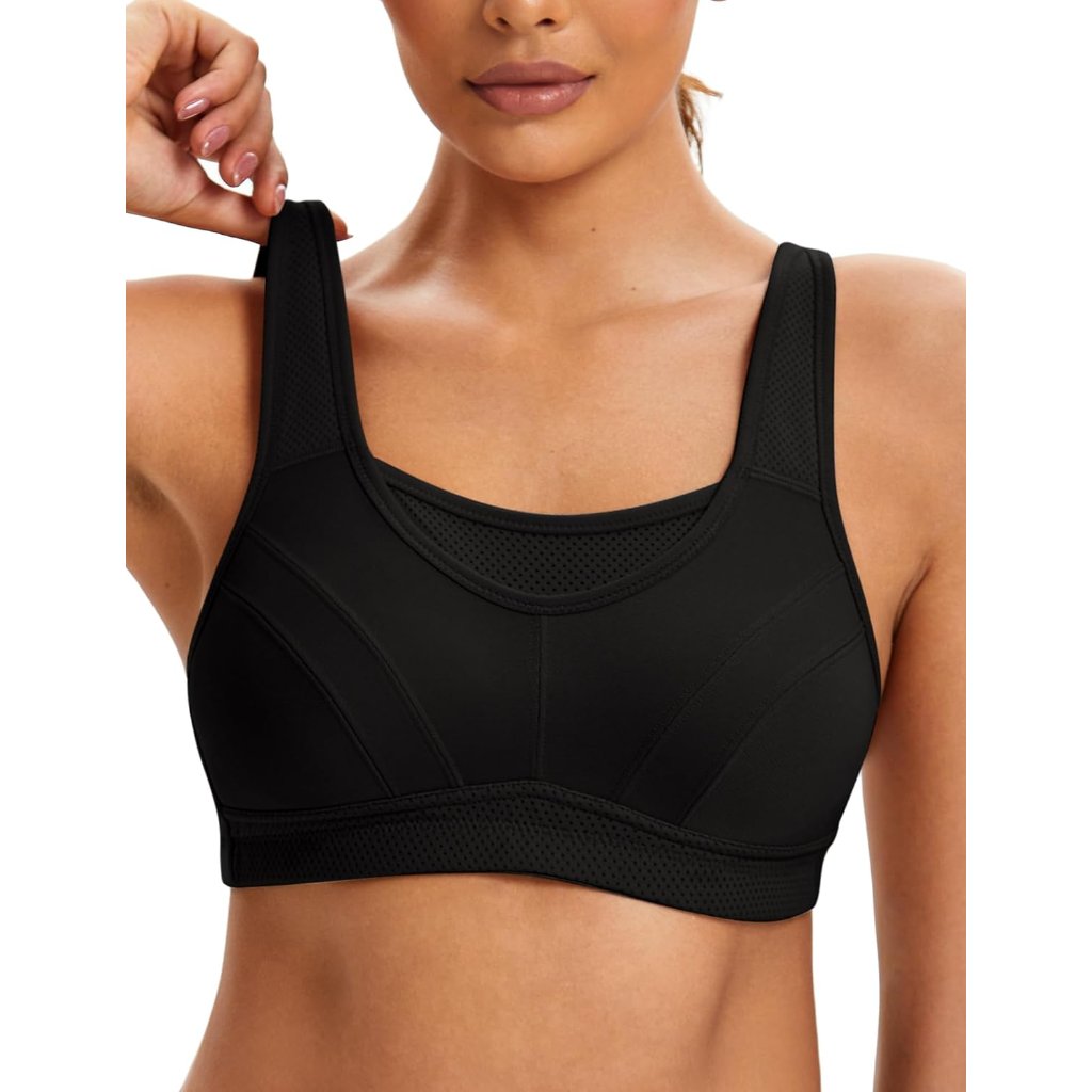 Women's Sports Bra High Impact Large Bust Full Coverage Workout Bras Adjustable